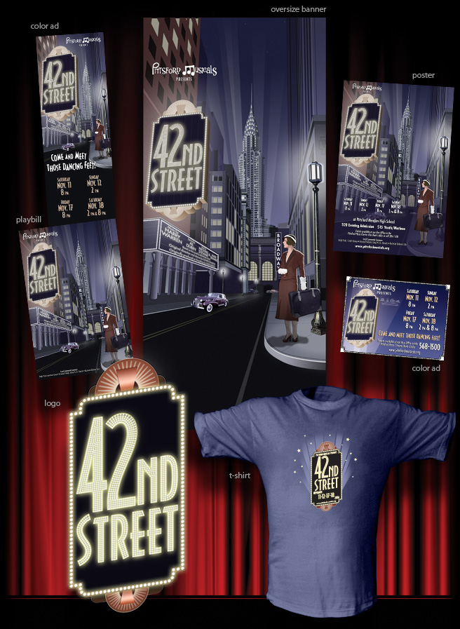 42nd Street promotional artwork by David Occhino Design